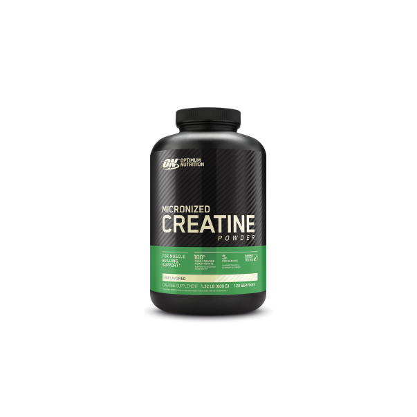 A bottle of Micronized Creatine Powder